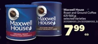 Real Canadian Superstore Maxwell house roast and ground coffee, 631/925 g offer