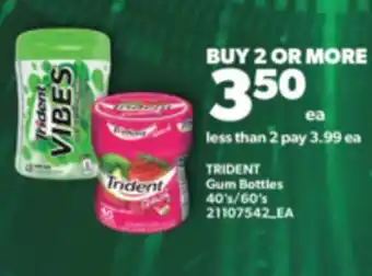 Real Canadian Superstore Trident gum bottles, 40's/60's offer