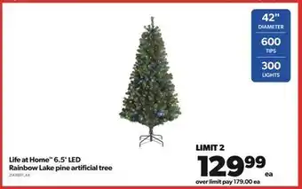 Real Canadian Superstore Life at home™ 6.5' led rainbow lake pine artificial tree offer