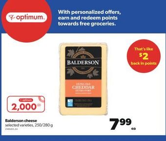 Real Canadian Superstore Balderson cheese, 250/280 g offer