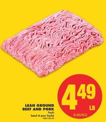 No Frills Lean ground beef and pork offer