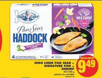 No Frills High liner pan sear or signature fish or shrimp, 425-540 g offer