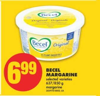 No Frills Becel margarine, 637/850 g offer