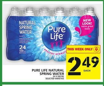 Food Basics Pure life natural spring water offer