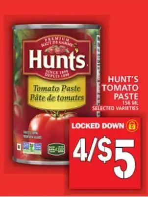 Food Basics Hunt's tomato paste offer