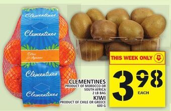 Food Basics Clementines or kiwi offer
