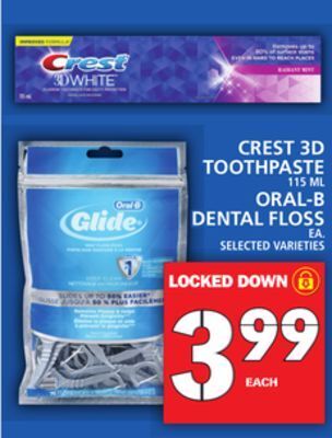 Food Basics Crest 3d toothpaste or oral-b dental floss offer
