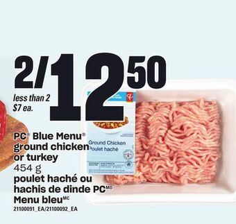 Independent Grocer Pc® blue menu® ground chicken or turkey, 454 g offer