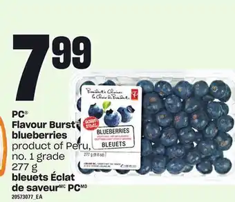Independent Grocer Pc® flavour burst™ blueberries, 277 g offer