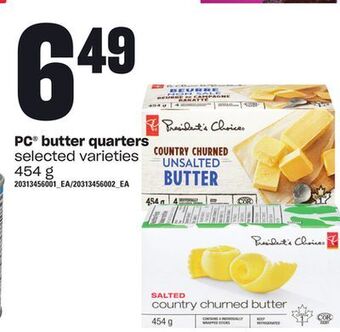 Independent Grocer Pc® butter quarters, 454 g offer