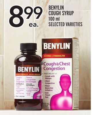 Metro Benylin cough syrup offer
