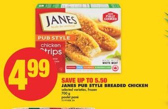 No Frills Janes pub style breaded chicken, 700 g offer