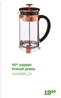 Loblaws Pc® copper french press offer