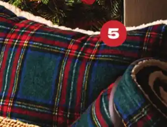 Loblaws Life at home™ green plaid sherpa cushion, 18 x 18 inch offer
