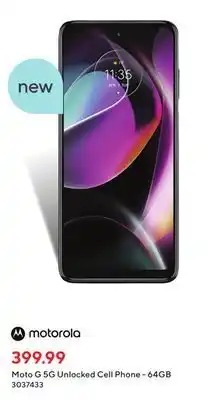 Staples Motorola moto g 5g unlocked cell phone offer