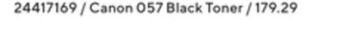 Staples Canon 057 black toner offer