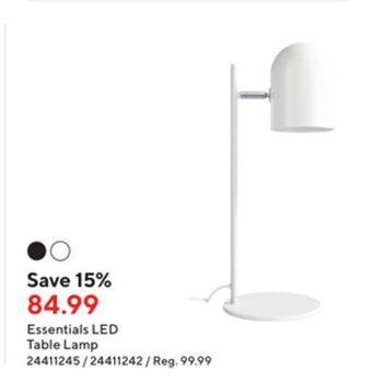 Staples Union & scale essentials led table lamp offer