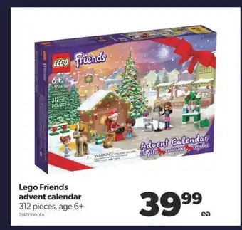 Real Canadian Superstore Lego friends advent calendar 312 pieces, age 6+ offer