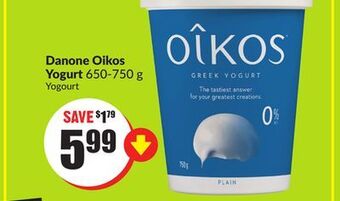 FreshCo Danone oikos yogurt 650-750 g offer