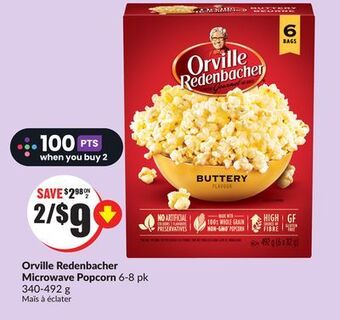 FreshCo Orville redenbacher microwave popcorn 6-8 pk 340-492 g offer
