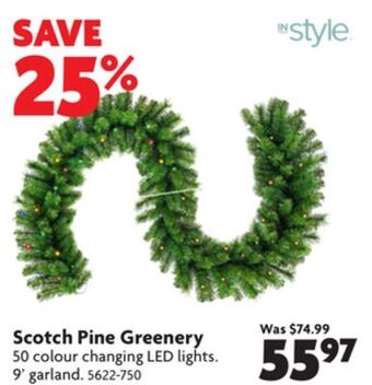 Home Hardware Scotch pine greenery offer