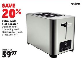 Home Hardware Extra wide slot toaster offer