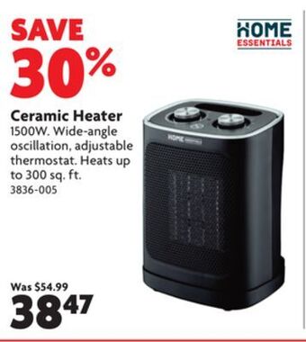 Home Hardware Ceramic heater offer