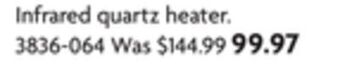 Home Hardware Infrared quartz heater offer