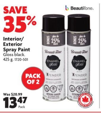 Home Hardware Interior/exterior spray paint offer