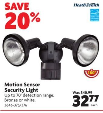 Home Hardware Motion sensor security light offer