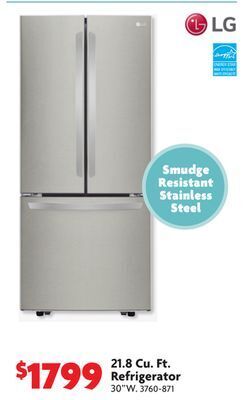 Home Hardware 21.8 cu. ft. refrigerator offer