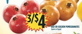 Marché Adonis Red or golden pomegranates offer