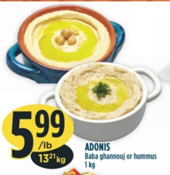 Marché Adonis Adonis baba ghannouj or hummus offer