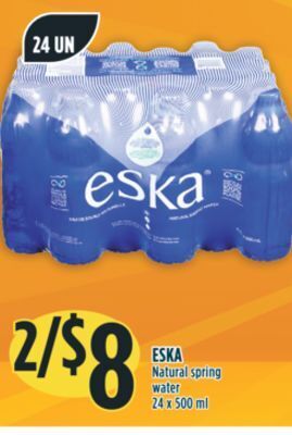 Marché Adonis Eska natural spring water offer