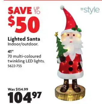 Home Hardware 41" lighted santa offer