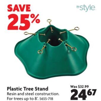 Home Hardware Plastic tree stand offer
