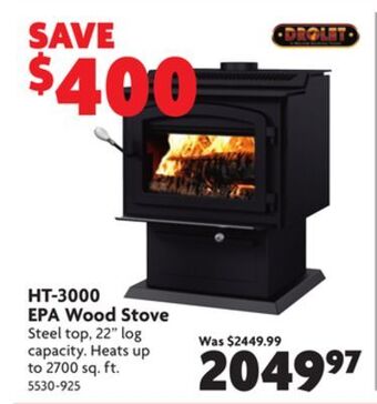 Home Hardware Ht-3000 epa wood stove offer