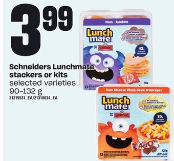 Zehrs Markets Schneiders lunchmate stackers or kits, 90-132 g offer