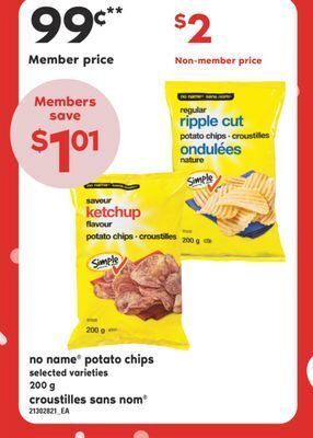 Valu-mart Croustilles sans nom 200 g offer