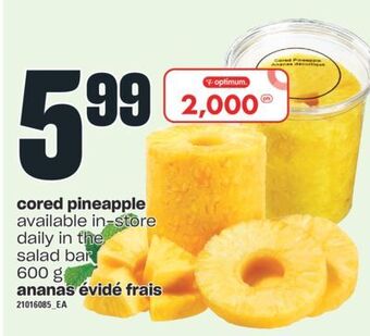 Valu-mart Ananas évidé frais, 600 g offer