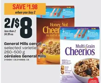 Valu-mart Céréales general mills, 260-500 g offer
