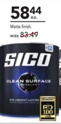 RONA 3.78-l cans of sico clean surface interior paint offer
