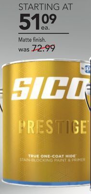 RONA 3.78-l cans of sico endurance interior paint offer