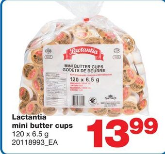 Wholesale Club Lactantia mini butter cups, 120 x 6.5 g offer