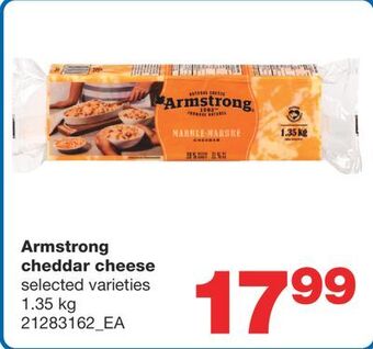 Wholesale Club Armstrong cheddar cheese, 1.35 kg offer