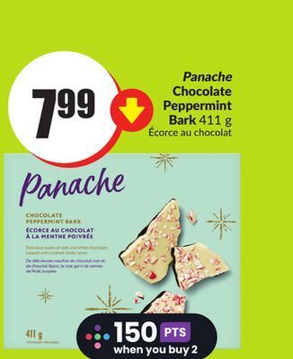 Chalo FreshCo Panache chocolate peppermint bark 411 g offer