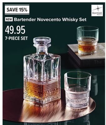 Linen Chest Bartender novecento whisky set offer