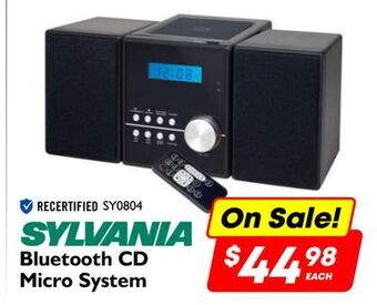 Factory Direct Sylvania bluetooth cd micro system offer