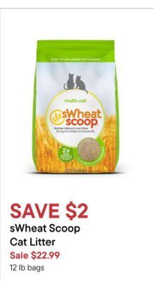 Petvalu Swheat scoop cat litter offer