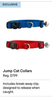 Petvalu Jump cat collars offer